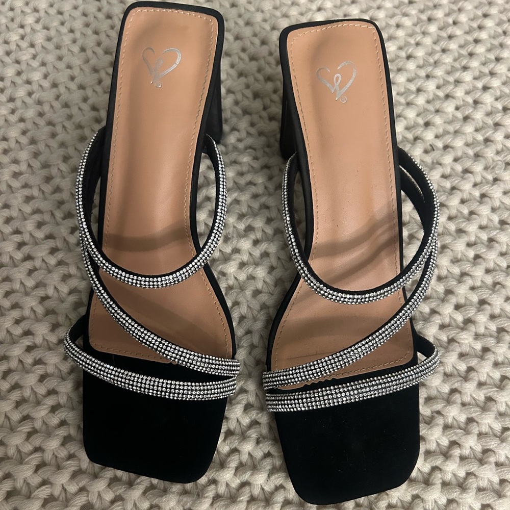 Black & Silver heels